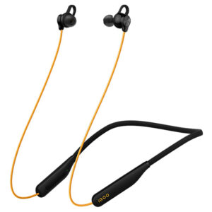 Навушники бездротові маленькі iQOO Wireless Sport black-yellow
