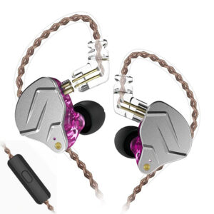 Навушники дротові провідні з мікрофоном KZ ZSN Pro   purple