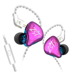 Навушники дротові з мікрофоном KZ ZST X   purple