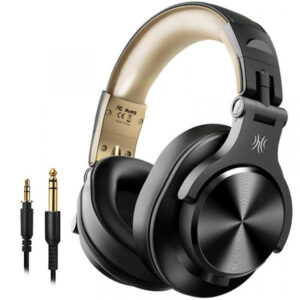 Навушники бездротові на голову Oneodio Fusion A70 black-gold