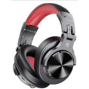 Навушники бездротові на голову з мікрофоном Oneodio Fusion A70 red